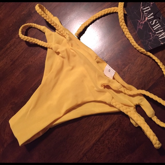 SMALL LEFT • Braided Yellow Bikini • - Picture 7 of 8