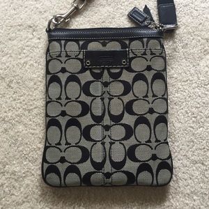 Black print satchel