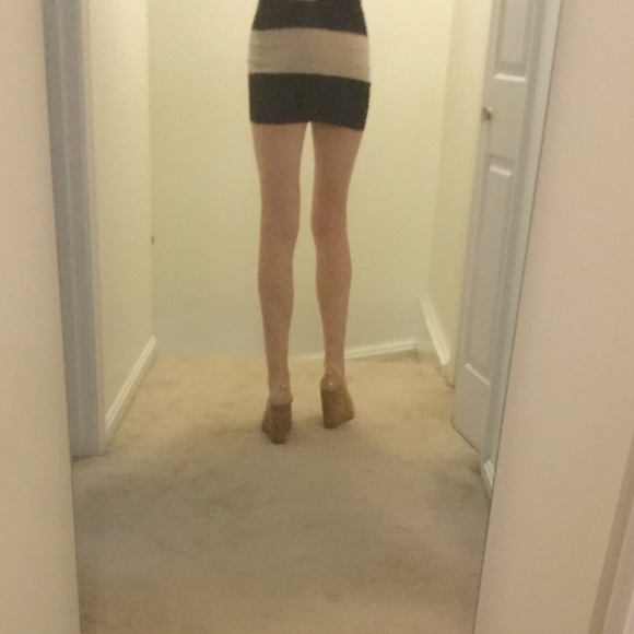 🖤Bebe Black + Tan Body Conscious Mini Dress🖤 - Picture 3 of 3