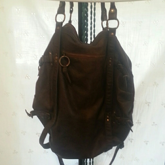 Big Buddha Large Leather Hobo Bag