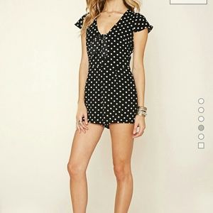 Polka-dot romper