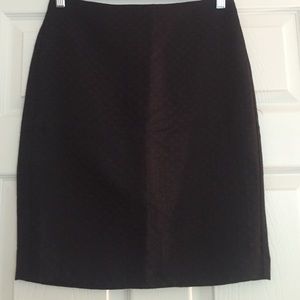 BR Factory Black Pencil Skirt w/ Circle Pattern