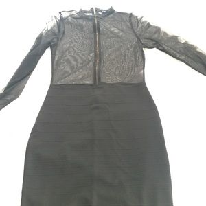 Sheer Top Midi Dress