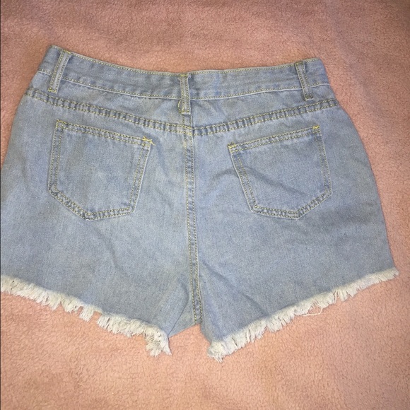 Light denim shorts