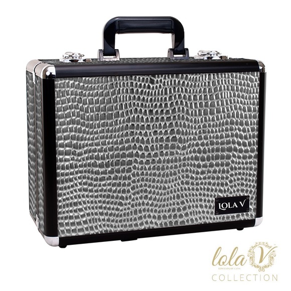 (GunMetal Silver)Makeup Vanity kit w/Mirror&Lights