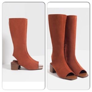 Zara Shoes - Zara Genuine Leather Open Toe/Ankle Boots 7 Zara Shoes - Zara Genuine Leather Open Toe/Ankle Boots 7