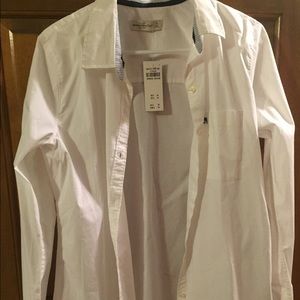 NWT white button up A&F
