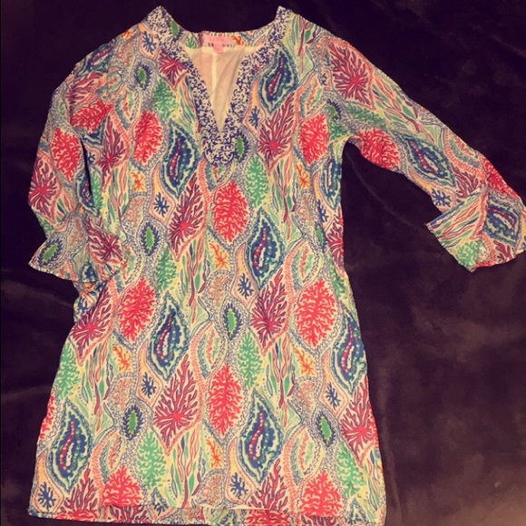 Lilly Pulitzer Let Minnow Beaded Tunic Dress! - Picture 3 of 4