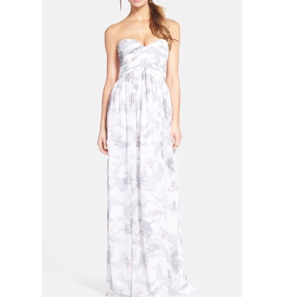 🌹✨Donna Morgan Sweetheart Silk Chiffon Gown - Picture 2 of 4