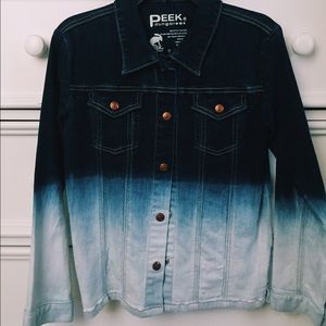 Ombré Dark- to Light-wash Denim Jacket