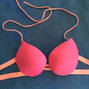 Victoria's Secret Pink Hot Pink Push Up Bikini Top