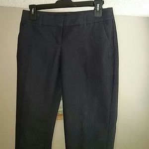 NWOT Flat front pinstriped ankle pants