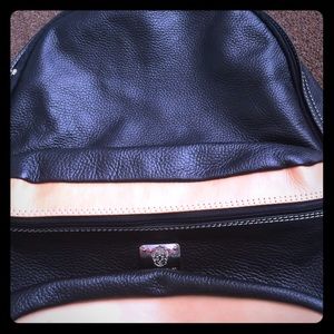 Italian leather small leather backpack