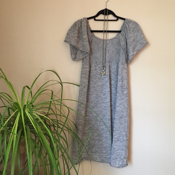 Anthropologie Dresses & Skirts - Anthropologie grey wool below the knee dress.