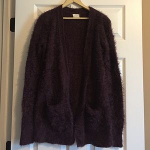 Fluffy Purple Cardigan