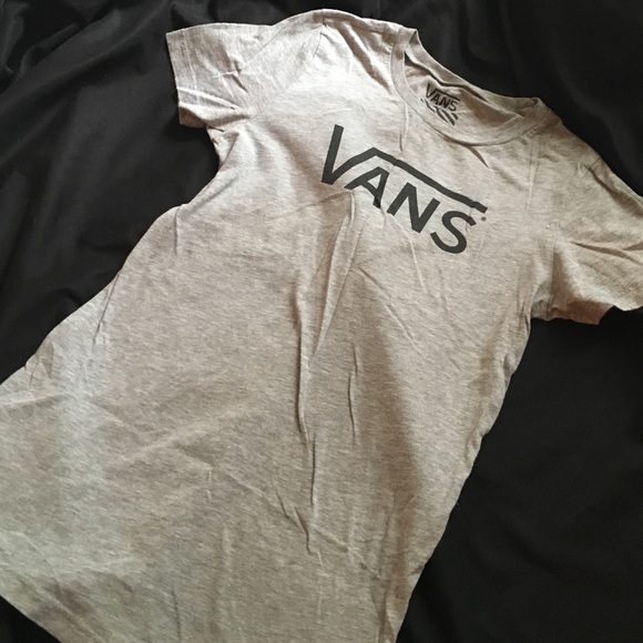 Gray and black VANS tee