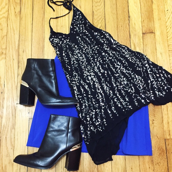 Zara backless top with sequins