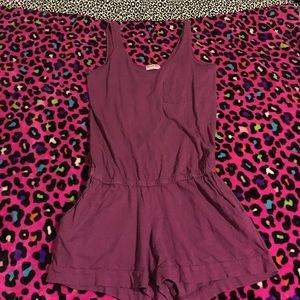 Purple cotton romper