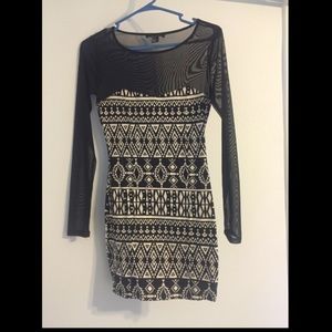 Geo/Aztec print bodycon dress