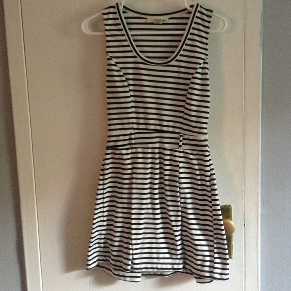 Black and White Striped Dress