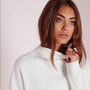 Ribbed High Neck Sweater👄