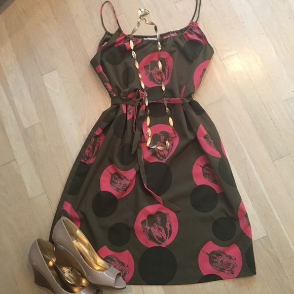Tucker Dresses & Skirts - Tucker for Target Olive and Pink Dress