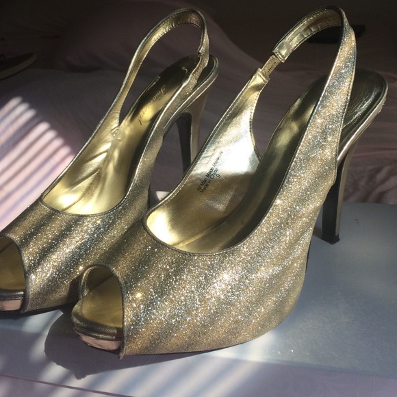 Gold Sparkle Heels