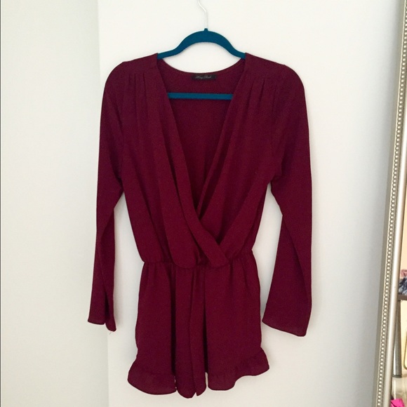 Boutique Maroon Romper Size Small