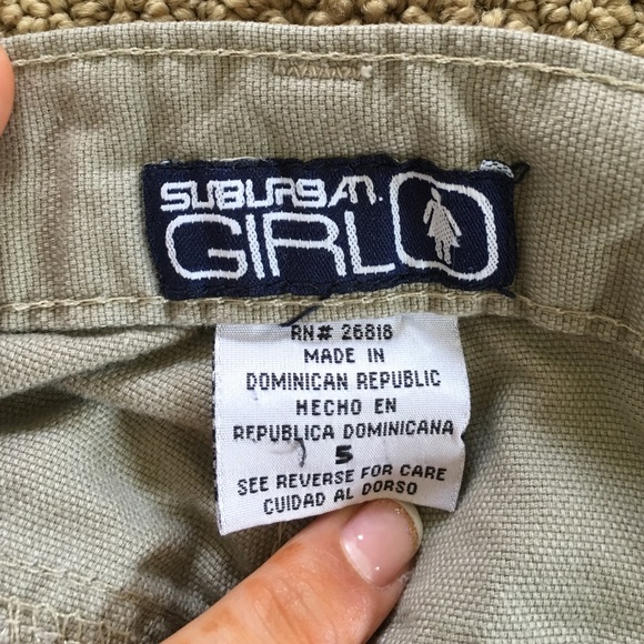 Green/ khaki high waisted shorts - Picture 2 of 3