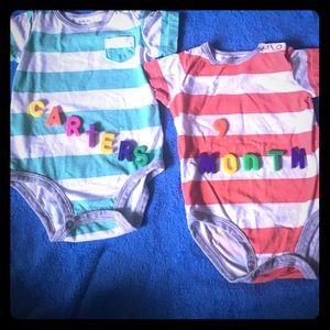 2 Carter's baby shirts 9m