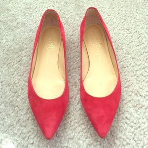 Size 6.5 Red Suede Ivanka Trump Flats