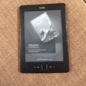 Kindle with case and charger
