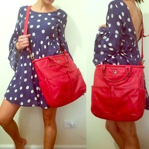 Genuine leather cross-body bag