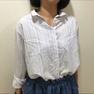 Oversized Striped Top