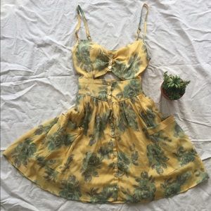 Kimchi Blue Cornflower Cut Out Dress