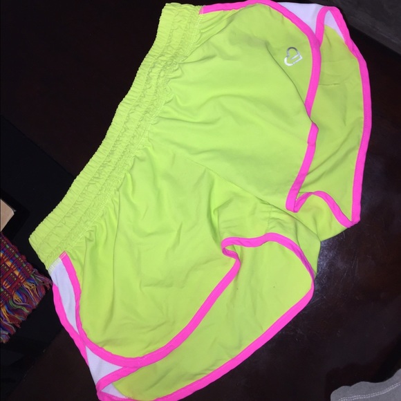 Green and pink shorts