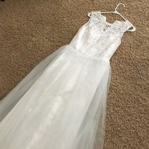 Beautiful white train dress