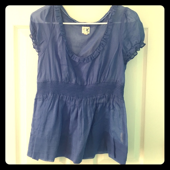 Blue Edme & Esyllte Blouse Size 8 - Picture 1 of 4