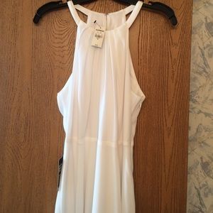 All-white above knee summer dress