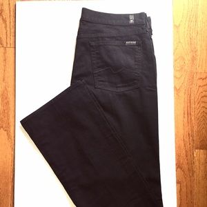 Size 32 7 For All Mankind Black Bootcut Jeans