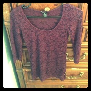 Adorable purple lace top