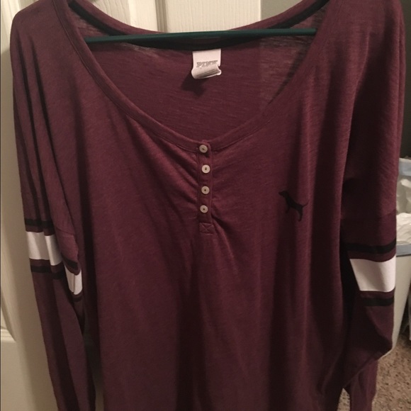 Pink Sleep shirt Maroon