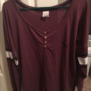 Pink Sleep shirt Maroon