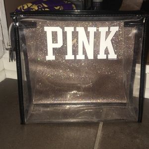 huge Victoria's Secret pink makeup bag
