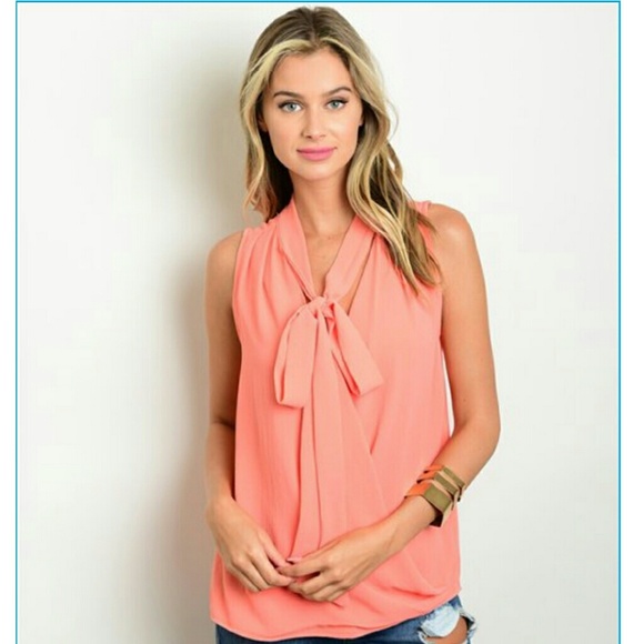 Very J Tops - Classy coral top.