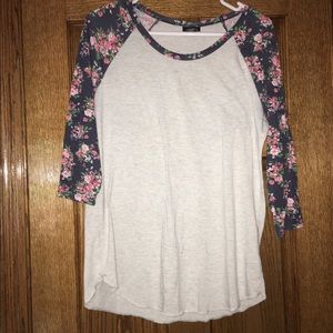 Rue 21 Baseball Tee with floral print!