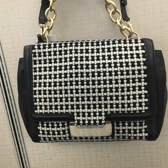 Diane Von Furstenberg Black, White & Gold Handbag