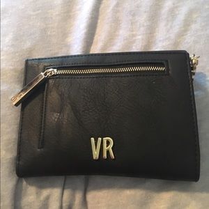 Violet Ray black wallet with gold chain