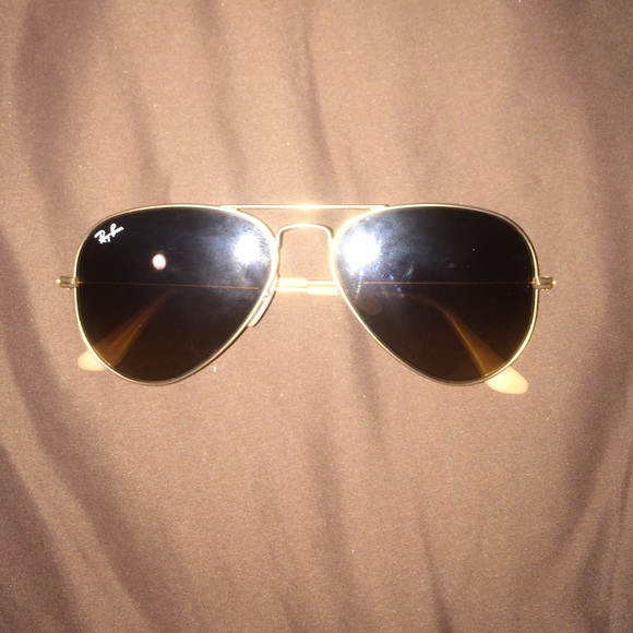 Brown & gold raybans