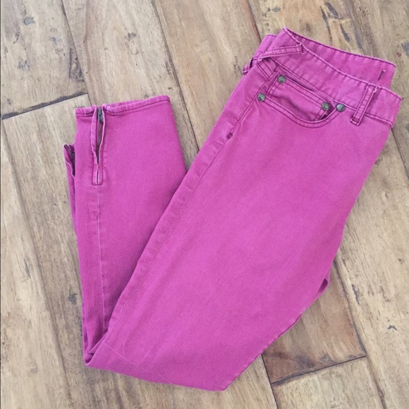 Free people pink skinny jeans!